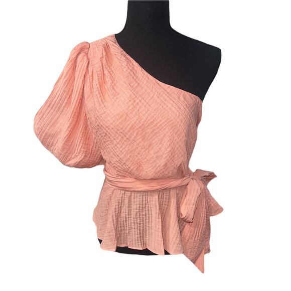 NWT! MinkPink Vera One Shoulder Romantic Chic Top - Size Small - Picture 6 of 9